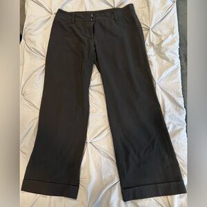AB Studio Cuffed Bottom Black Pants, Size 14